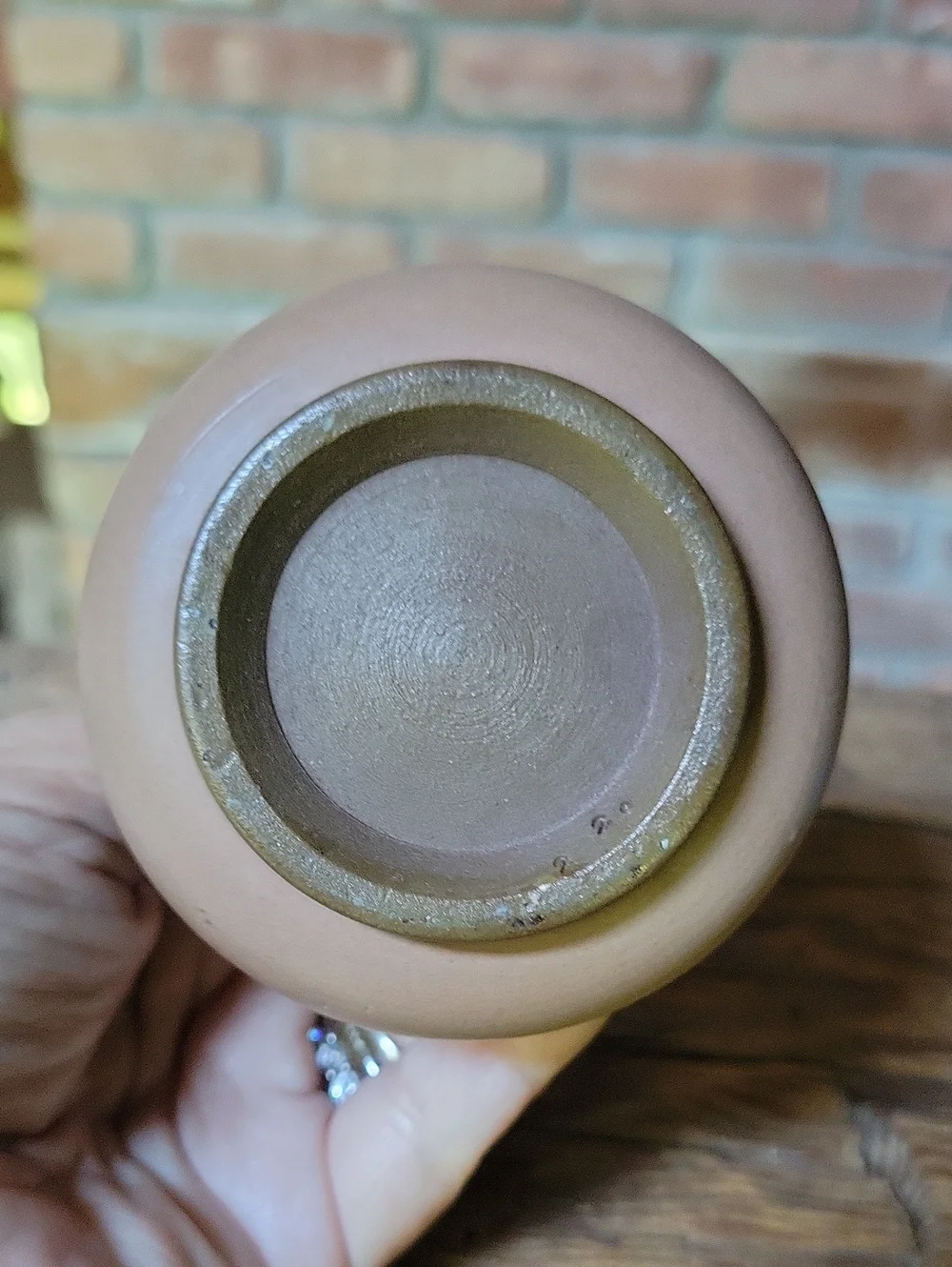 1930's L. Hjorth Bornholm Terracotta Blossom Vase, Shape No. 3